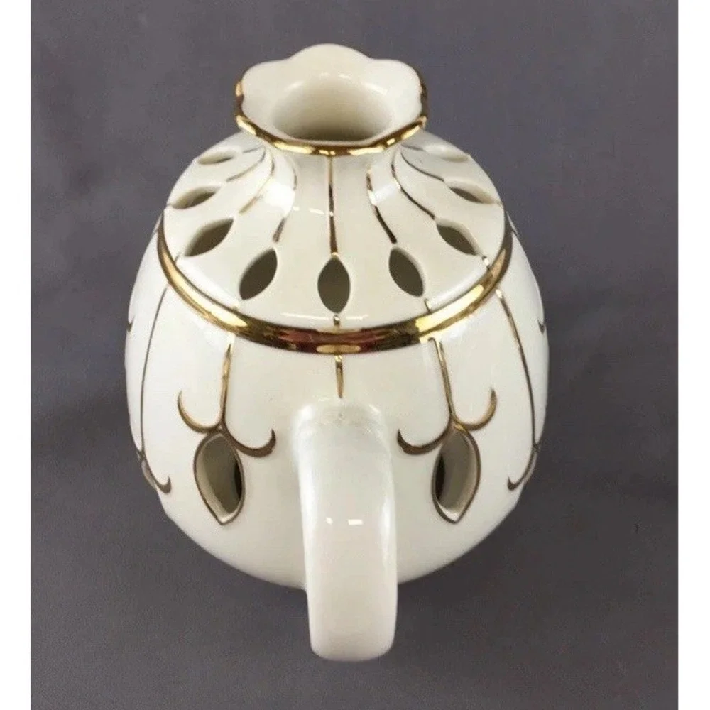 Partylite Tea for Two Votive Candle Holder Teapot w/Matching Cup & Saucer Sets - Picture 6 of 10